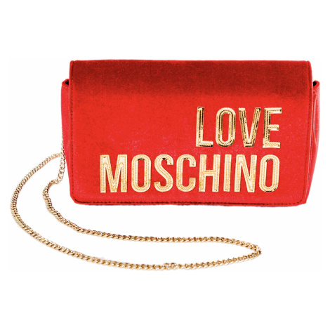 Červená sametová kabelka - LOVE MOSCHINO