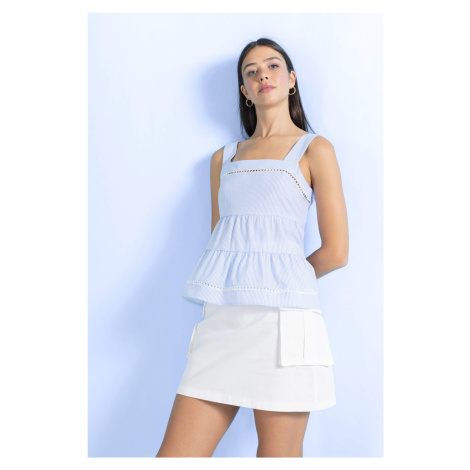 DEFACTO A Cut Wowen Fabrics Normal Waist Mini Skirt
