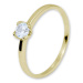 Brilio Zásnubní prsten ze žlutého zlata se zirkonem 226 001 01077