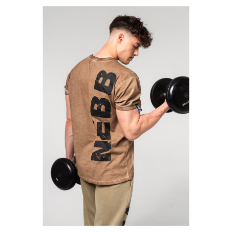 Washed-off bavlnený tričko MAX OUT 357 Nebbia