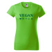 DOBRÝ TRIKO Dámské tričko s potiskem Vegan symboly Barva: Citrónová