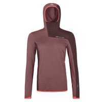 ORTOVOX FLEECE LIGHT GRID SN HOODY W Dámská mikina, vínová, velikost