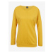 Žluté dámské basic tričko s dlouhým rukávem SAM 73 Azuka