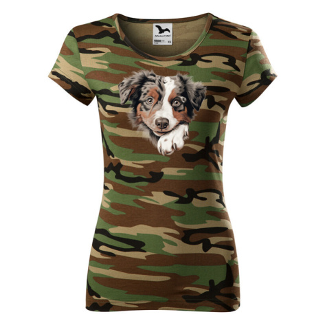 Dámské tričko  Australský ovčák- tričko pro milovníky psů BezvaTriko