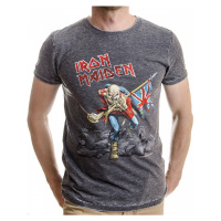 Iron Maiden tričko, Trooper Grey Burnout, pánské