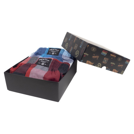 Meatfly pánské boxerky Doug Blue / Red Gift Pack | Modrá