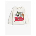 Koton Tom and Jerry Sweatshirt Licensed Raised Long Sleeve Crew Neck