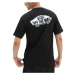 VANS-STYLE 76 BACK SS TEE-BLACK-WHITE Černá