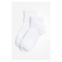 H & M - Sportovní ponožky z materiálu DryMove™ 3 páry - bílá