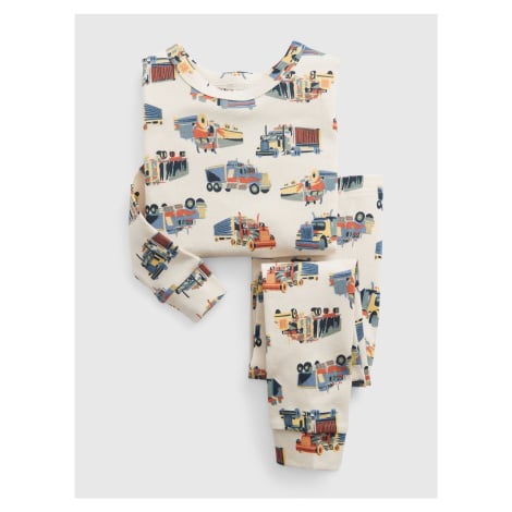 Béžové dětské vzorované pyžamo GAP