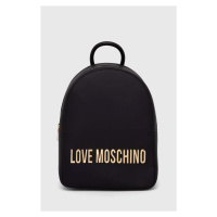 Batoh Love Moschino dámský, černá barva, malý, s aplikací