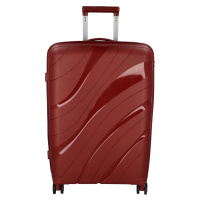 Cestovní plastový kufr Voyex velikosti M, vínový