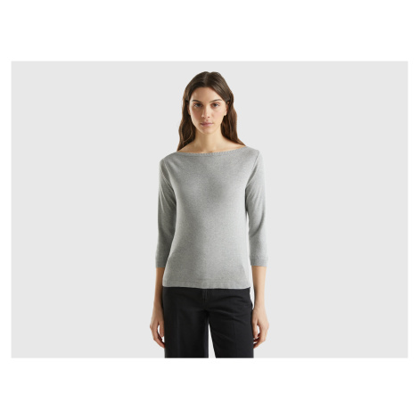 Benetton, 100% Cotton Boat Neck Sweater United Colors of Benetton
