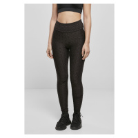 Dámské legíny // Urban Classics Ladies High Waist Honeycomb Leggings black