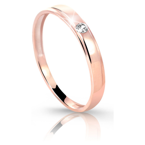 Cutie Diamonds Prsten z růžového zlata s briliantem DZ6707-1617-00-X-4 60 mm Cutie Jewellery