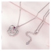 GRACE Silver Jewellery Stříbrný náhrdelník Maminka s dítětem, stříbro 925/1000, srdce NH-BSN323/