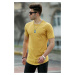 Madmext Pánské Basic žluté tričko 4500