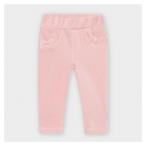 Kalhoty velurové světle růžové BABY Mayoral