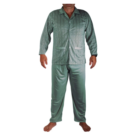 Zdislav pánské pyžamo na knoflíky rozpínací zelená