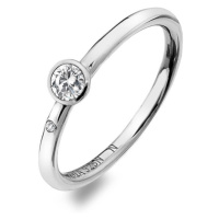 Hot Diamonds Luxusní stříbrný prsten s topazem a diamantem Willow DR206 51 mm