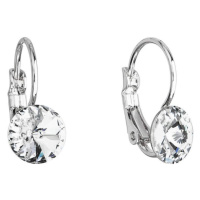 Náušnice Rivoli se Swarovski Elements bílé Krystal 8 mm