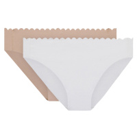 DIM BODY TOUCH COTTON SLIP 2x - Women's cotton panties 2 pcs - white - body