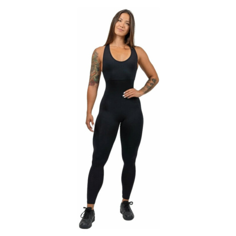 Nebbia One-Piece Workout Jumpsuit Gym Rat Black Fitness kalhoty