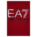 Dětská mikina EA7 Emporio Armani červená barva, s potiskem