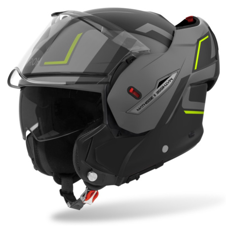 Překlopná přilba AIROH MATHISSE 2 Genius P/J žlutá matná