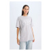 DEFACTO Oversize Fit Crew Neck Printed Short Sleeve T-Shirt