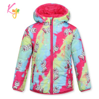 Dívčí zimní bunda KUGO KB2350, batika / tmavě růžová Barva: Růžová