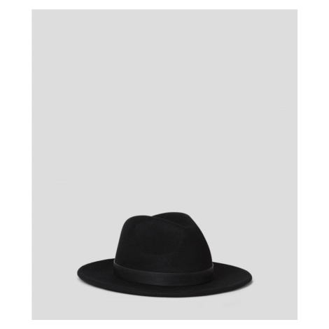 Klobouk karl lagerfeld k/signature fan fedora hat černá