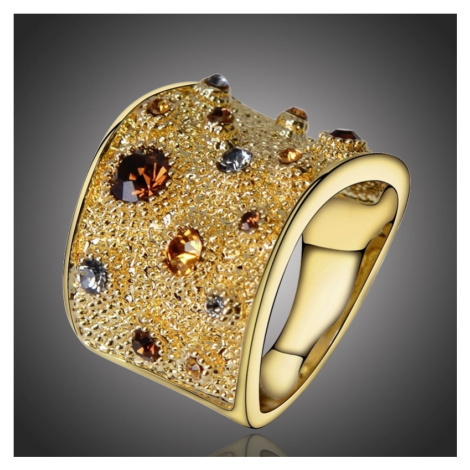 Éternelle Exkluzivní bohatě zdobený prsten Nathalie P1007/51 Zlatá