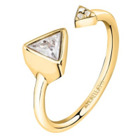 Morellato Stylový pozlacený otevřený prsten Trilliant SAWY07