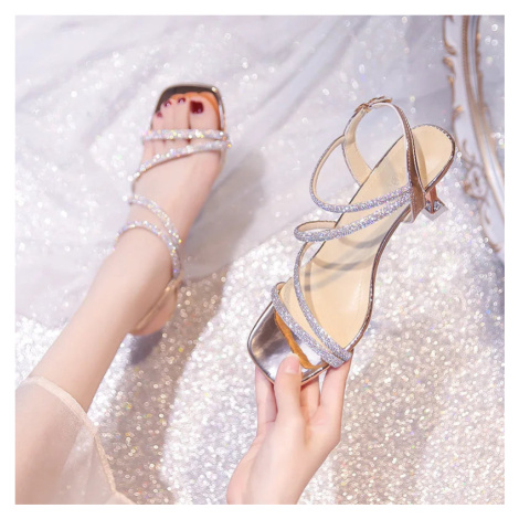 Třpytivé sandály na vysokém podpatku Beauty Night Fashion