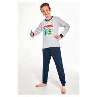 Chlapecké pyžamo Cornette My Game 2 - bavlna Šedo-tmavěmodrá