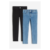 H & M - Skinny Fit Jeans 2 kusy - modrá