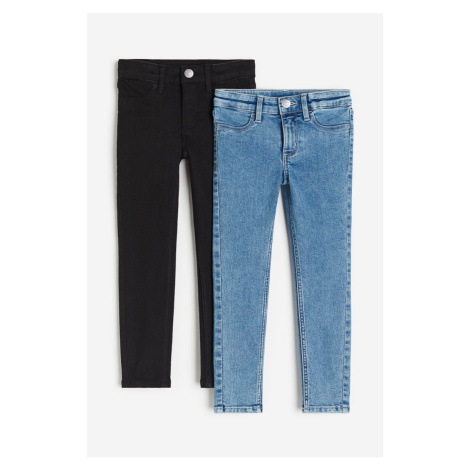 H & M - Skinny Fit Jeans 2 kusy - modrá H&M