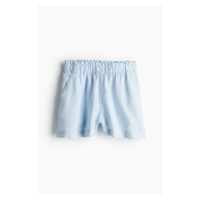 H & M - Lněné šortky - modrá