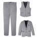 3dílný oblek s recyklovaným polyesterem: sako, kalhoty a vesta