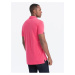 Tmavě růžové pánské polo tričko Ombre Clothing
