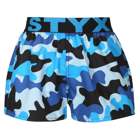 Dětské trenky Styx art sportovní guma maskáč modrý (BJ1850) 4-5