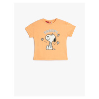 Koton Snoopy T-Shirt Licensed Short Sleeve Crew Neck Cotton
