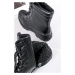 Černé šněrovací kotníkové boty 1-26299