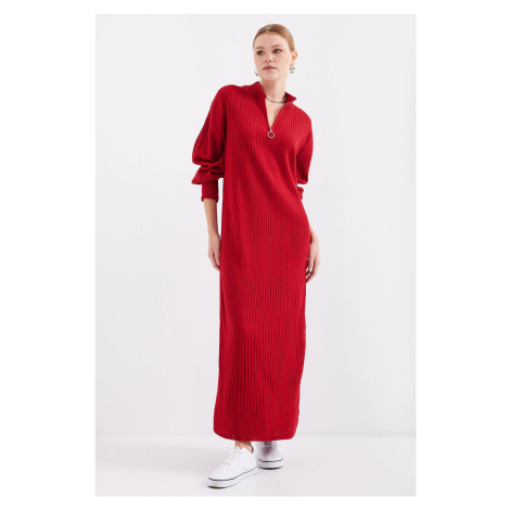 Bigdart 15839 Full-length Knitwear Dress - Red