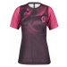 SCOTT Cyklistický dres s krátkým rukávem - TRAIL VERTIC LADY - růžová/fialová