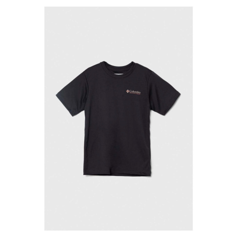 Dětské tričko Columbia Fork Stream Short S černá barva, s potiskem