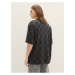 Černé pánské kostkované oversize tričko Tom Tailor Denim