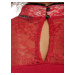 Krajkové šaty červené s dlouhým rukávm Vive Maria Asia night