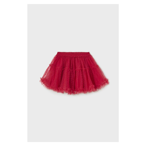 Dětská sukně Mayoral červená barva, mini